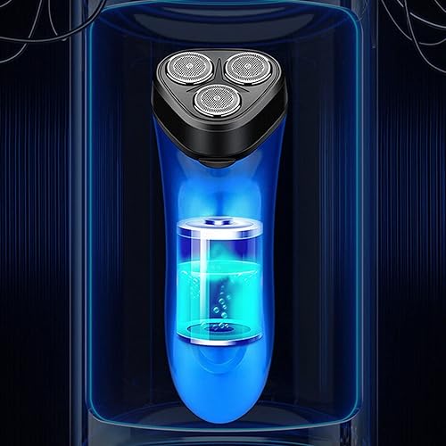 Miniatura 3 de SKIMT Electric Shaver Three-Head Mens Shaver USB Rechargeable Smart Washing Electric Razor Beard Knife (Color  Blue)