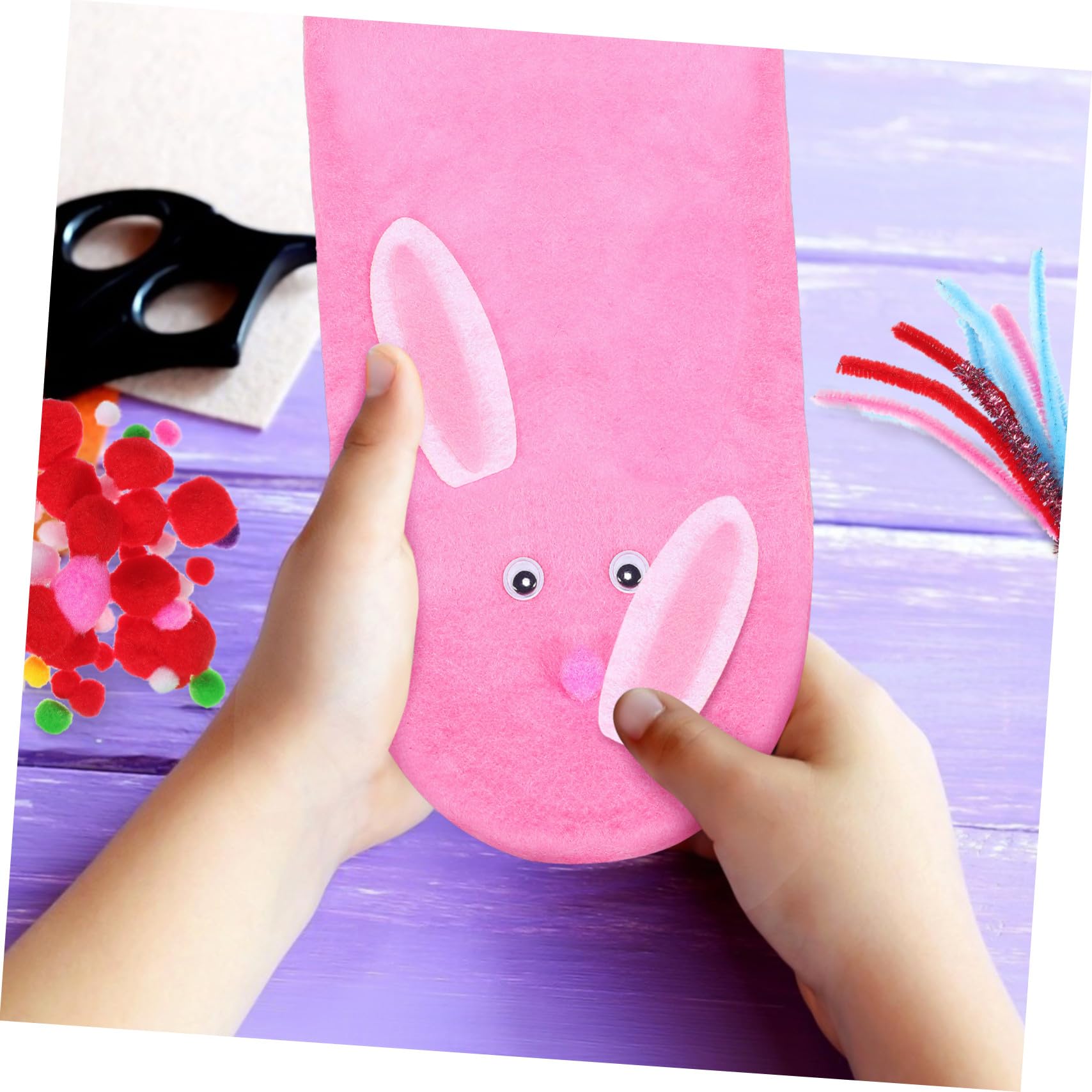 SUPVOX Kit per Burattini da Mano in Feltro di Fai da Te per Burattini Forma di Animale Giocattoli Creativi Accessori per Spettacoli