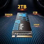 Netac 500GB NVMe PCIe Gen3x4 M.2 Drive interne à l'état solide jusqu'à 3,100 MB/s avec répartiteur de chaleur en aluminium 300TBW, Construit pour le jeu