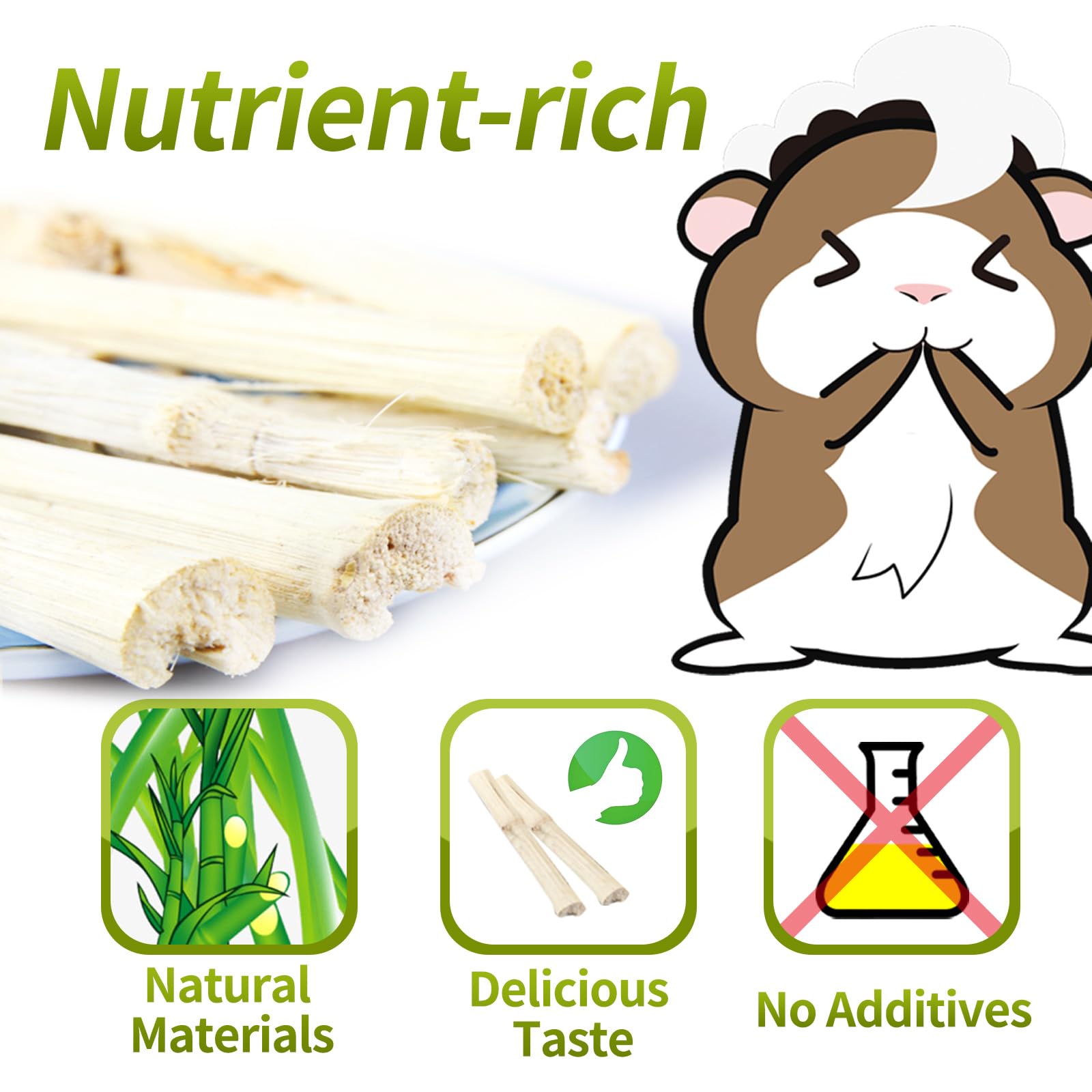 JONSìNTY 25–28 Stück 330 g natürliches Bambus-Kauspielzeug für Kaninchen, Meerschweinchen, Hamster, Chinchillas, Kaninchen, Ratten, Zahnen