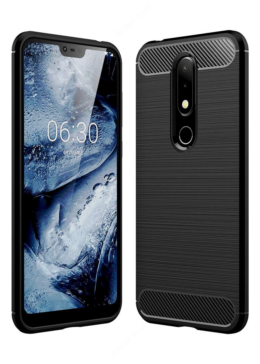 SADGATIH SAPNO KI UDAAN Back Cover for Nokia 6.1 Plus, Plain Case (Black, Grip Case,Hybrid)(Black, Silicon)