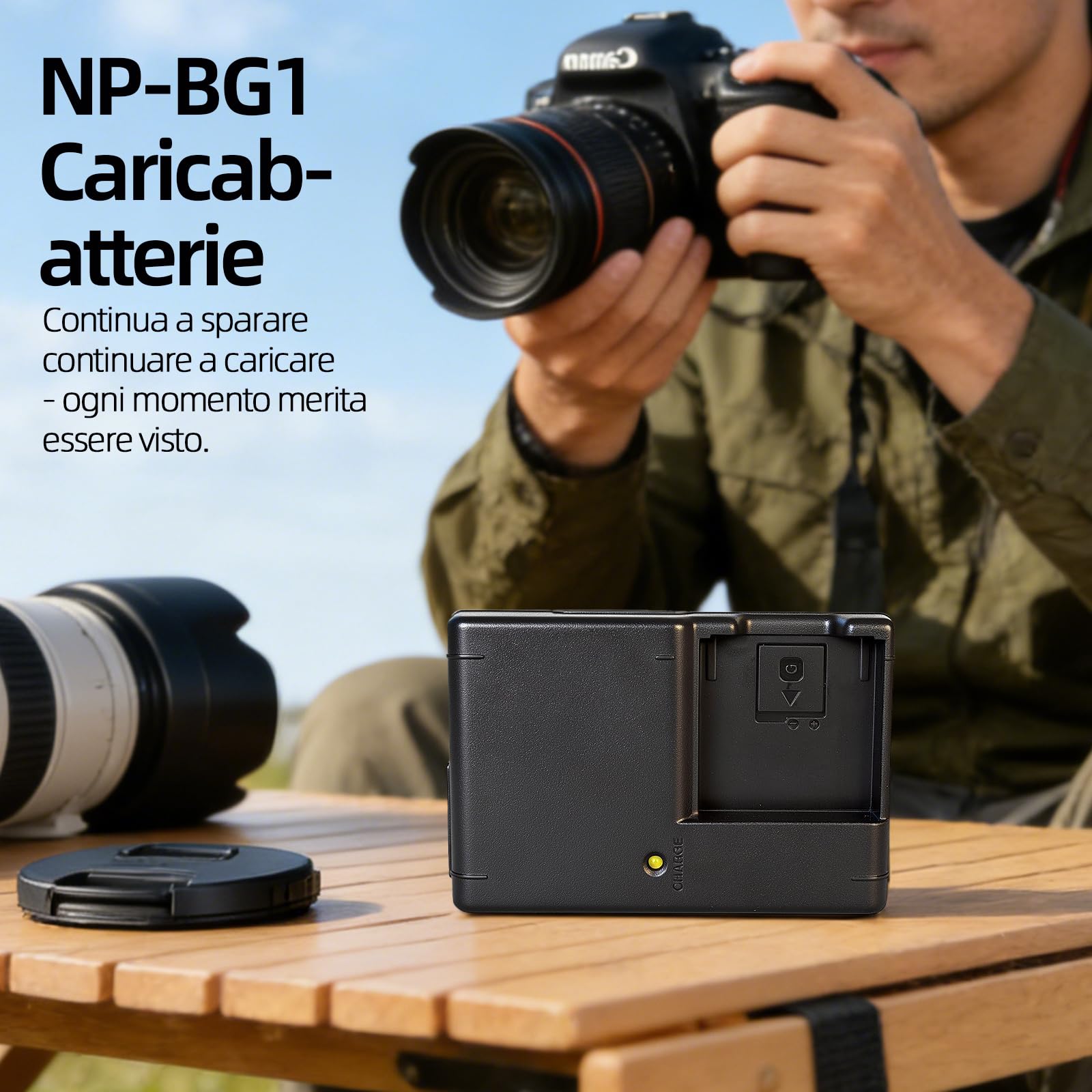 NP-BG1 NP-FG1 Caricabatterie compatibile con Sony DSC-W100 W120 W150 W220 W80, DSC-T20 T25 T100, DSC-H3 H7 H9 H10 H20 DSC-H50 H55 H70, DSC-HX9V HX5V HX7V