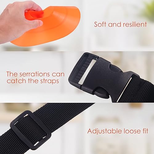 Miniatura 3 de 100 piezas de conos de fútbol con correa de disco de agilidad entrenamiento de fútbol mini para desafío fútbol baloncesto patinaje juegos niños