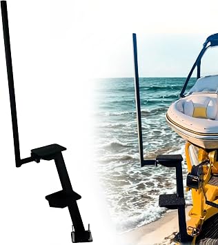 All Aboard Boat Trailer Steps with Handrail for Bass & Ski Boats