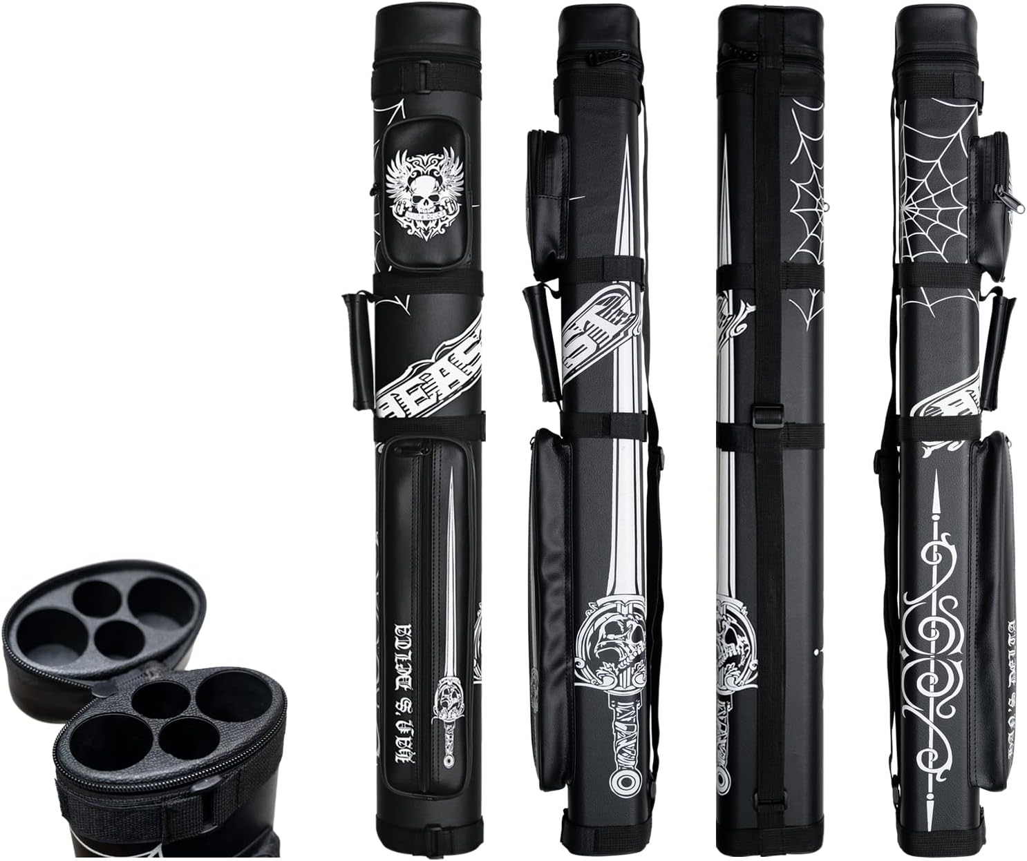 HAN'S DELTA 2x2 Hard Pool Cue Billiard Stick Carrying Case, (Several Colors Available) (Beast Oval)