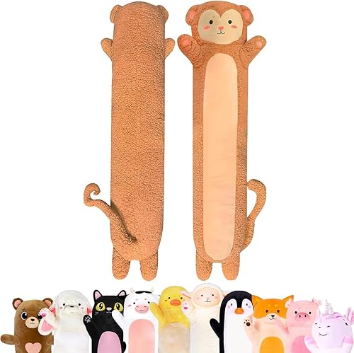 Cuddle Paws Almohada corporal de felpa grande de mono de 23 pulgadas, almohada de mono, regalo para novia, peluche grande y suave, regalo Kawaii