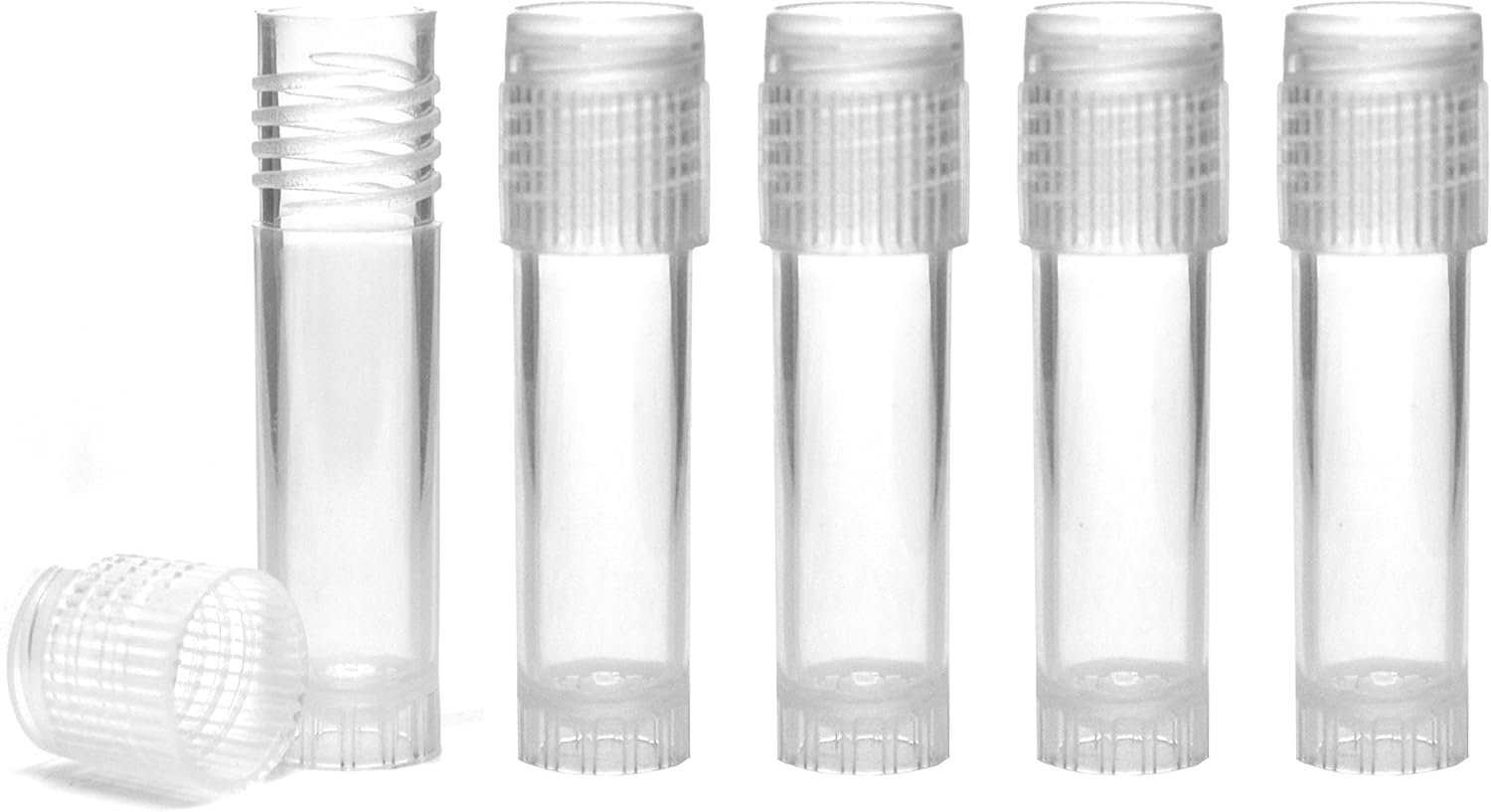 EISCO 2mL Plastic Storage Vials, 500/PK - Polypropylene - Screw Top