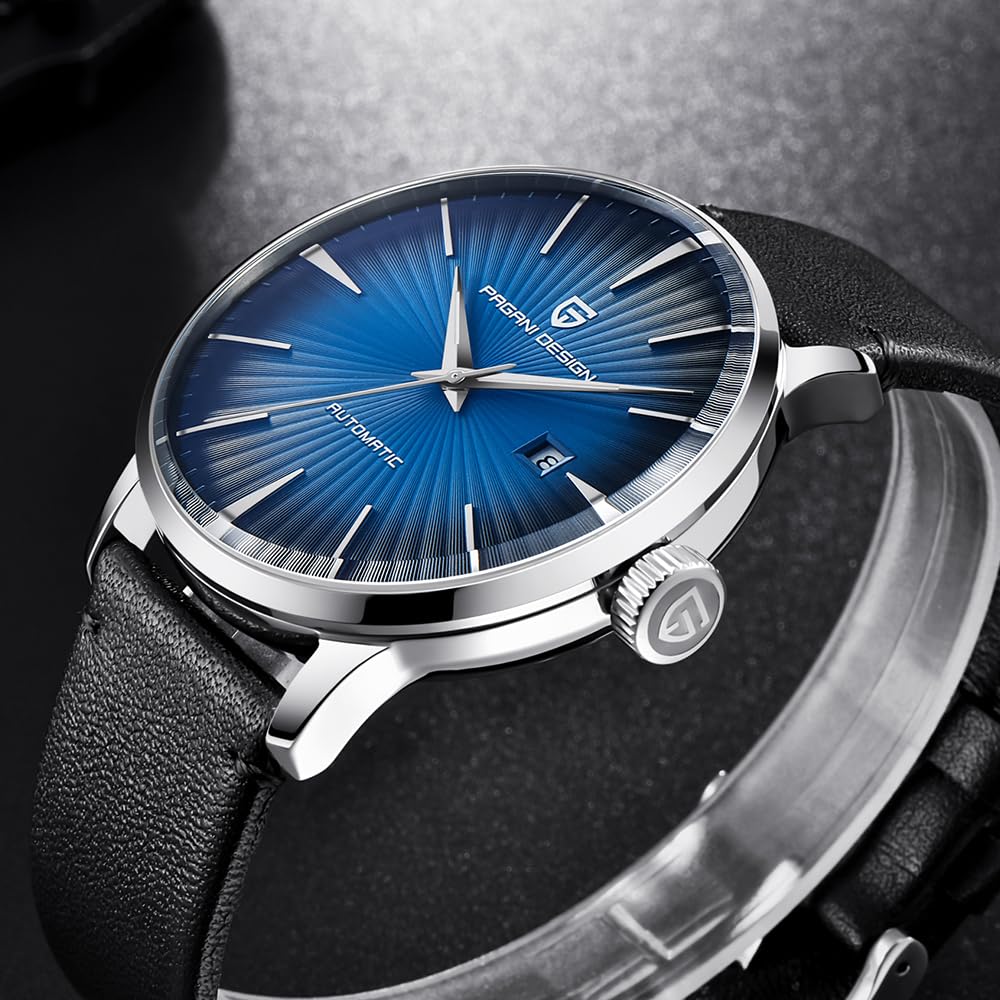 Pagani Design PD2770 Reloj Mecánico Automático de Moda para Hombre Acero Inoxidable Impermeable Correa de Cuero Relojes Deportivos de Negocios Sencillos