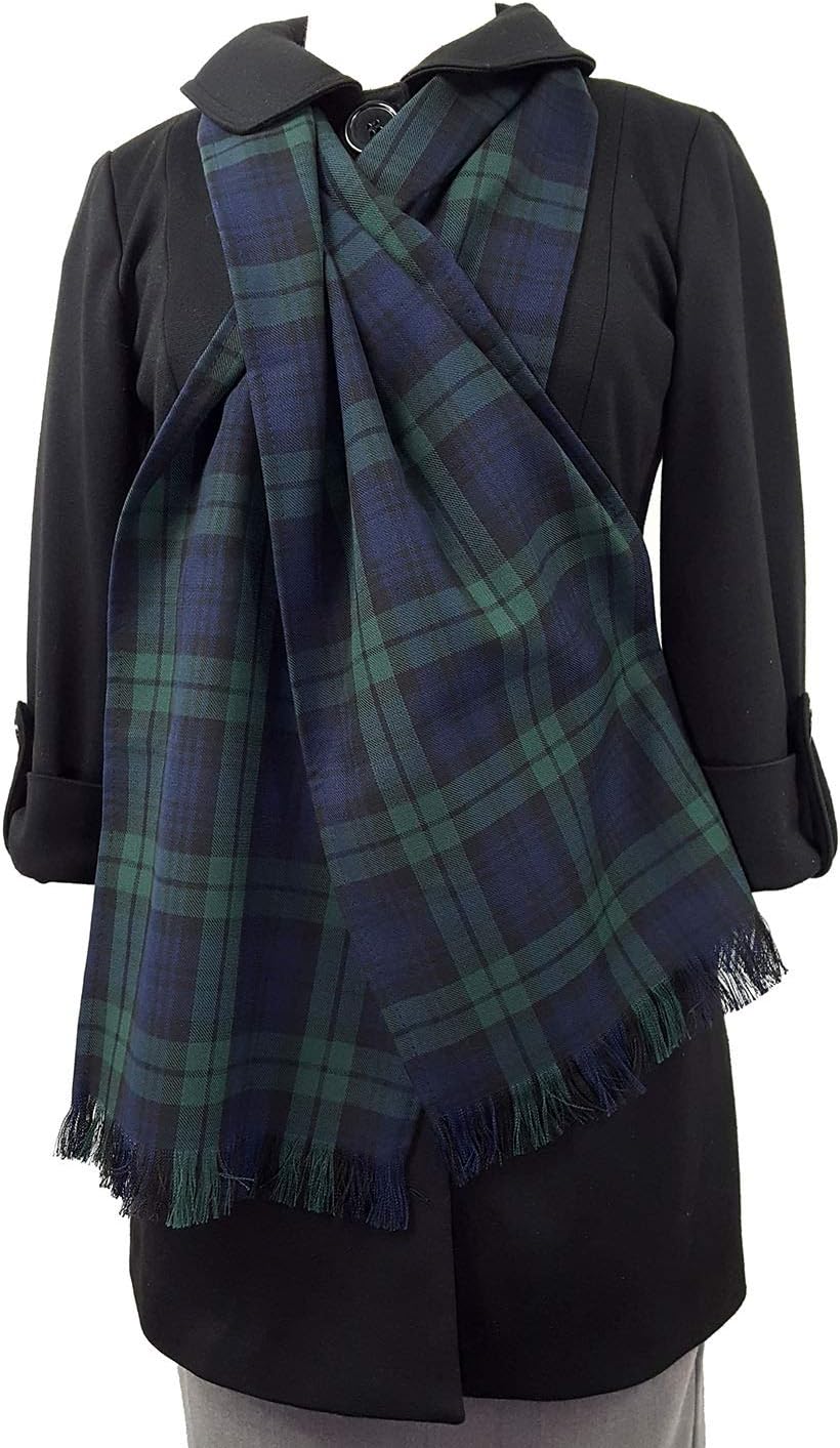 The Celtic Croft Campbell Modern Long Poly/Viscose Tartan Scarf