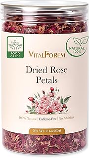Dried Rose Petals Edible, 2.1oz (60g) Food Grade Rose Petals Tea– Culi...