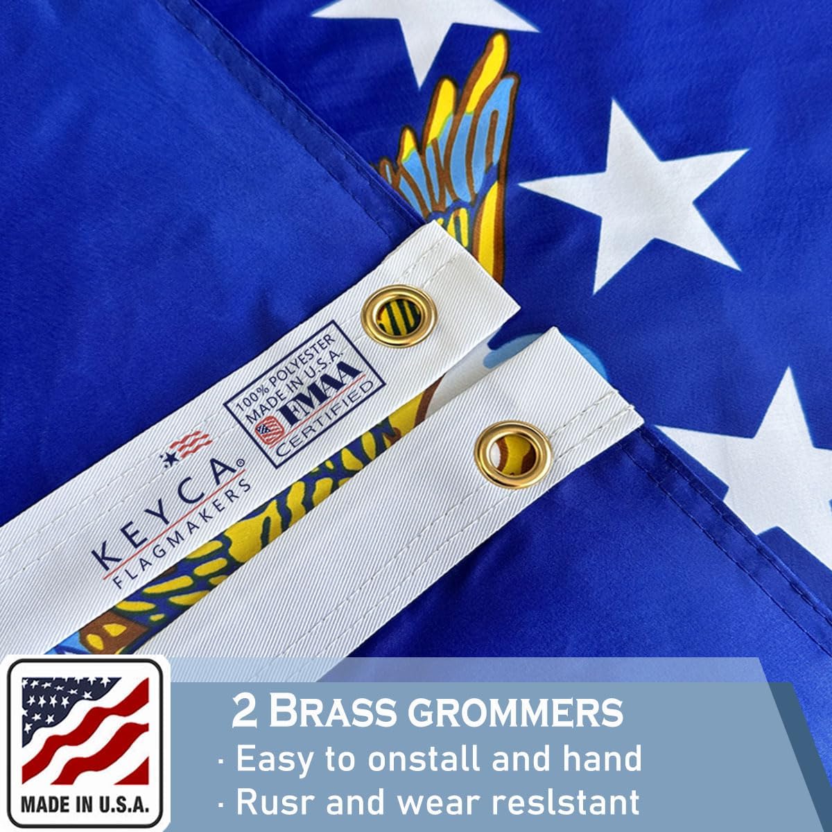 Air Force Military Flag 3x5 FT 100% Made in The USA-Heavy Duty Vibrant colors Double Sided US Air force Flag with 2 Brass Grommets for Home/Company/Indoor Outdoor Decoration - Image 4