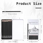 Marte Vanci 12 Pieces Sketch Pencil Set, Graphite Pencils(14B - 4H) | Profession Sketch Pencils for Artists Beginners, Art Pencils For Kids and Adults Drawing Drafting Sketching
