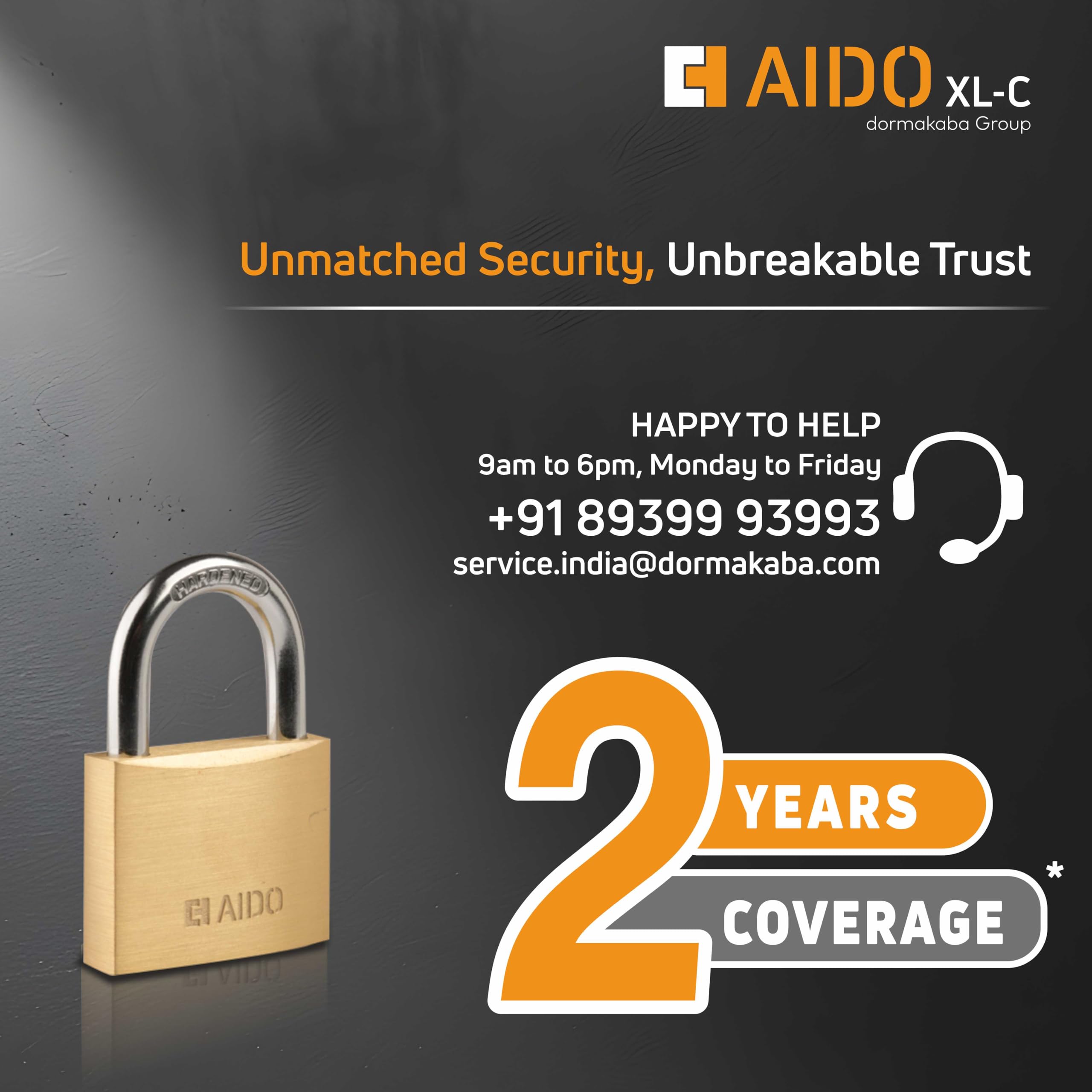 AIDO by dormakaba Group 40mm Solid Brass Padlock | Lock for Main Doors, Home, Luggage, Cabinets, Lockers, Toolboxes | 4 Brass Keys | Double Bolt | Hardened Shackle | Water Resistant | 2 Yr Warranty — Amazon image 5