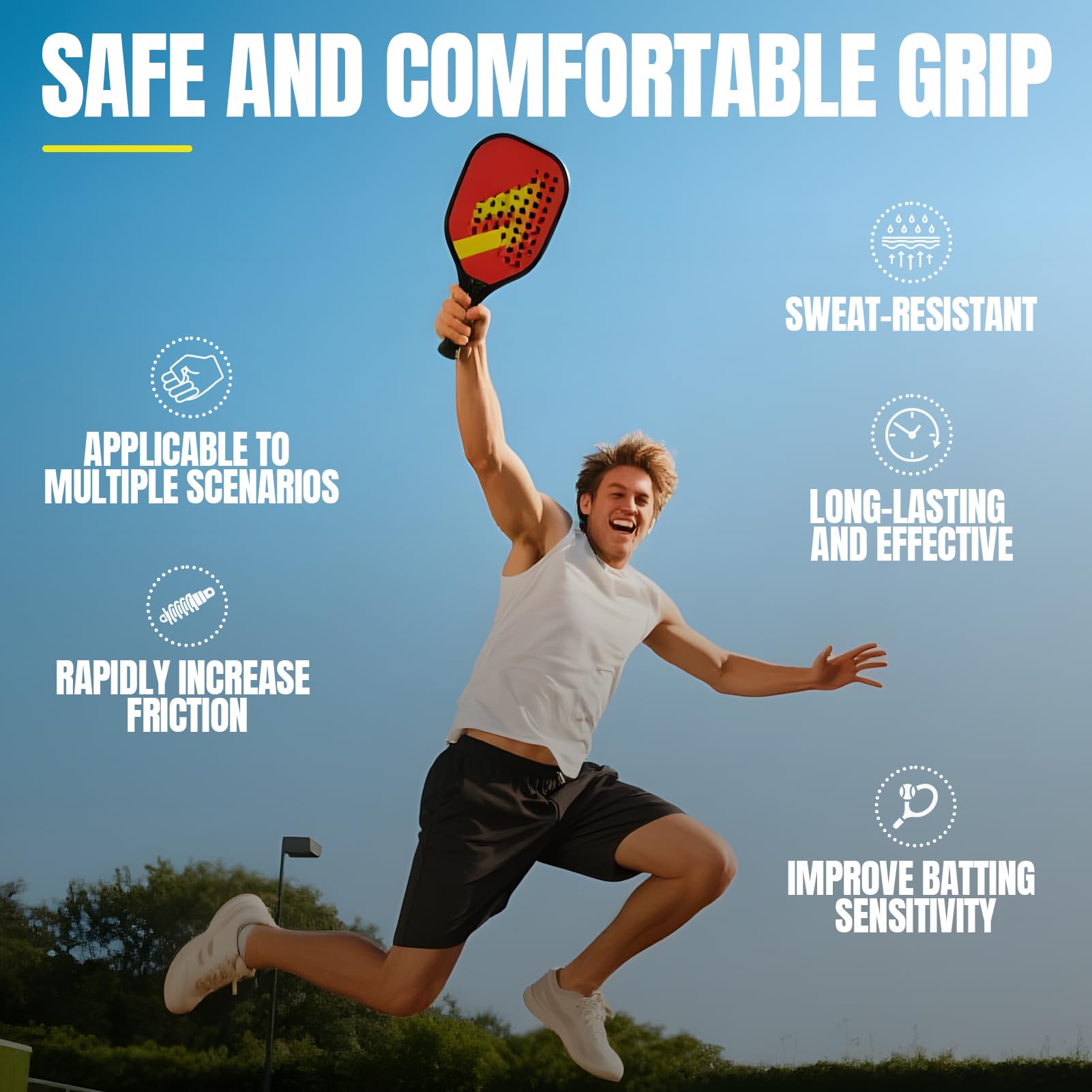 Grip Spray, Spray Anideslizante Padel, Grips Padel, Grip Pole Dance, Adecuado para Pala de Padel, Guantes de Portero, Equipamiento de Fitness, Antideslizante y Absorbente de Sudor, 120 ml