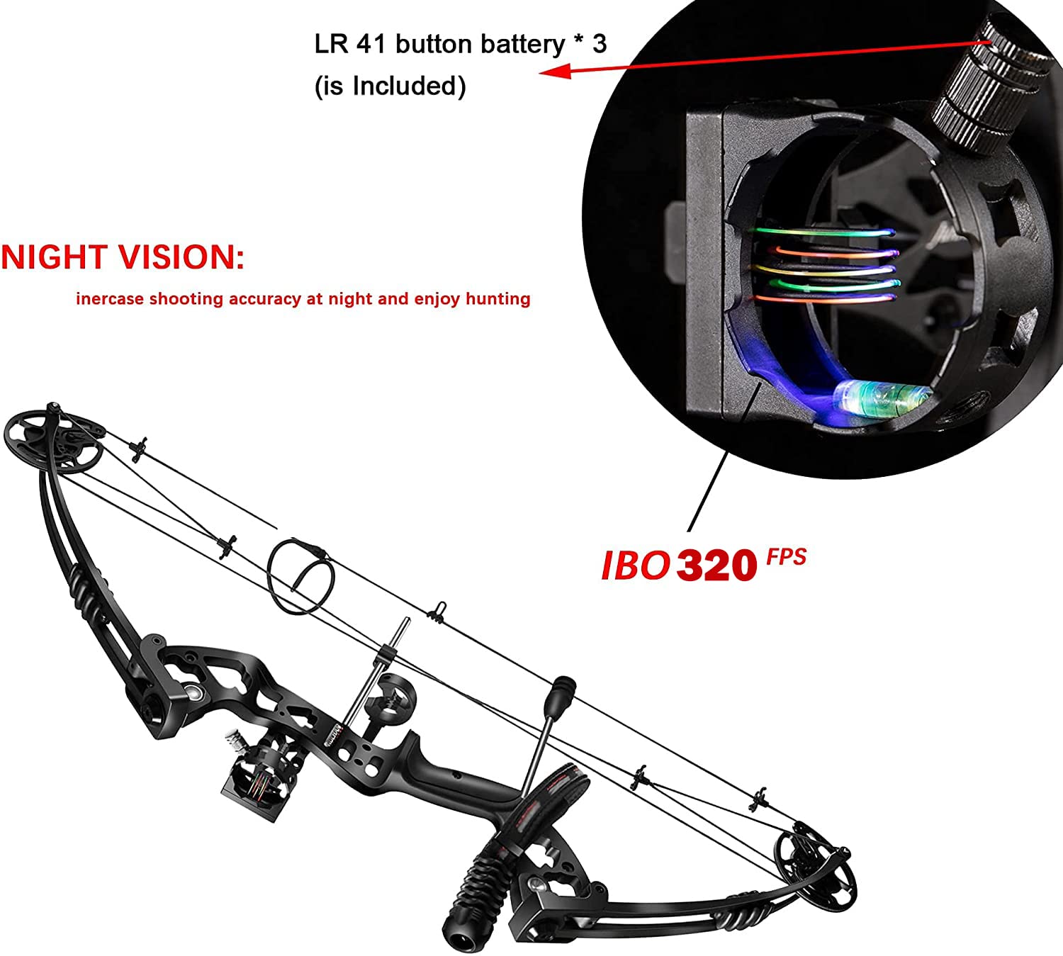 Compound Bow For Target Shooting Compound Bow Kit – Adjustable 30-70 ...