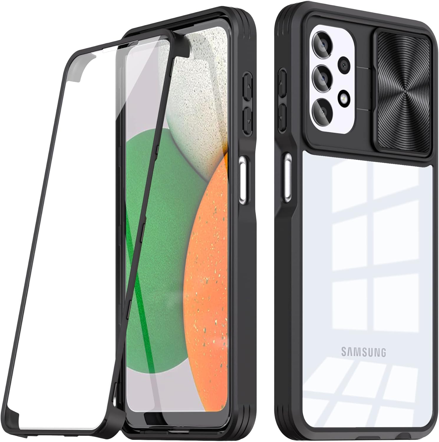 Huzhide Samsung Galaxy A53 5G Case with Builtin Screen Protector