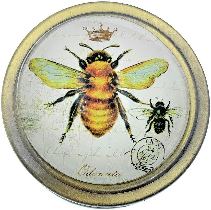 Value Arts Imperial French Honey Bee Folding Magnifying Glass Paperweight, 2.5 Inches Diameter