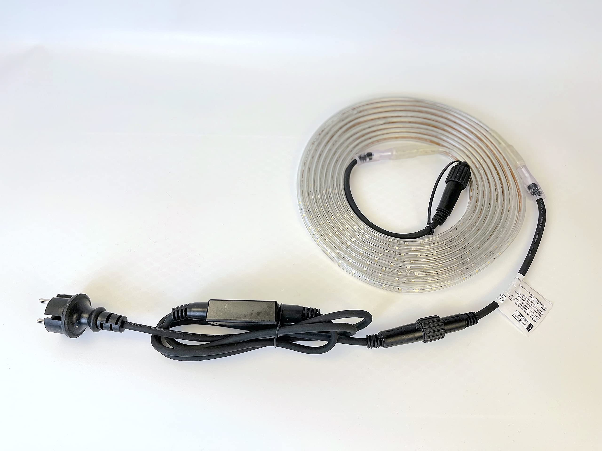 Profi Serie - Striscia LED 50m con silicone, esterno e interno, 220V-240V, SMD2835, 60LED/m, bianco caldo 3000K, dimmerabile, IP65, luce continua, per edilizia, impresa, progetto