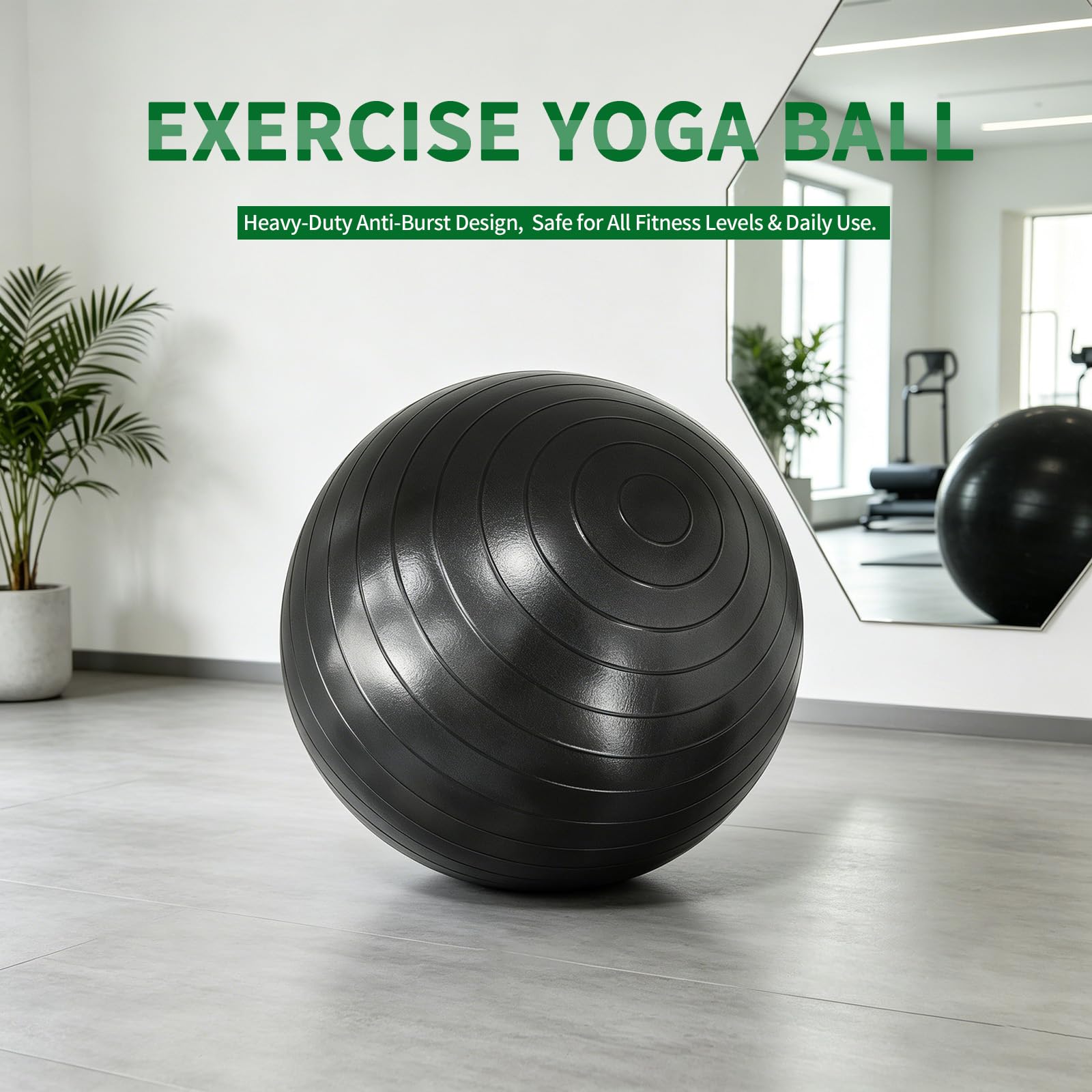 Palla da yoga anti-scoppio da 65 cm/75 cm, con pompa, antiscivolo, per allenamento di base, fisioterapia, sedia da ufficio e gravidanza, attrezzatura per palestra a casa