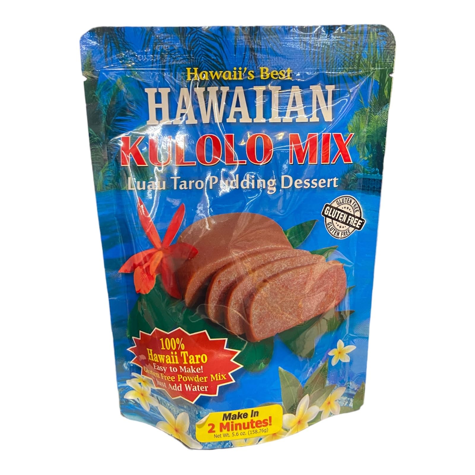 Hawaiian Kulolo Mix: Gluten-Free Luau Taro Pudding Dessert – 5.6 Oz (pack of 10)