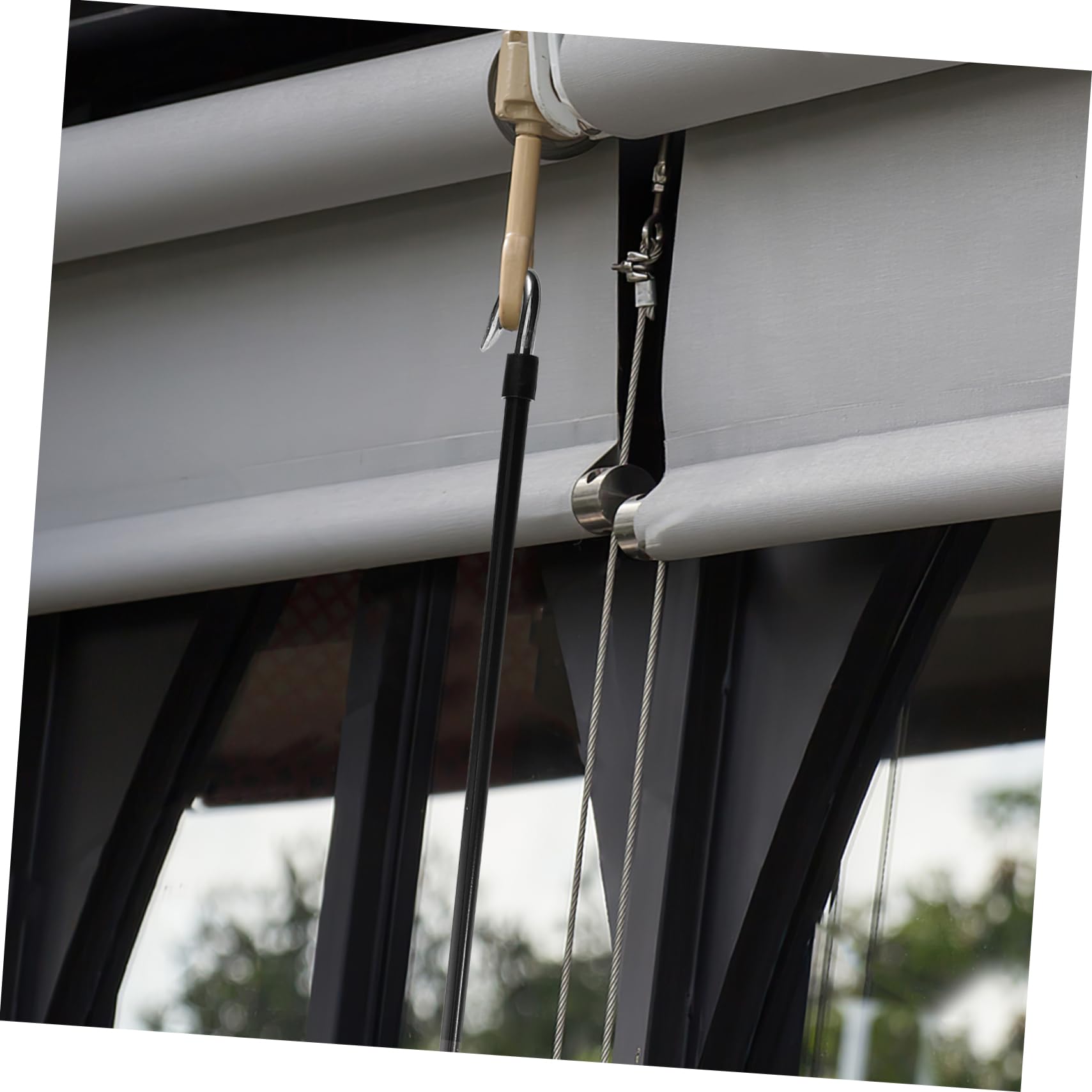 ibasenice Astina Per Copertura Da Sole Esterna Manovella Manuale Compatta e Leggera Per Tendalino Camper Adatta Per Patio Tende Da Sole Rv e Coperture Esterne
