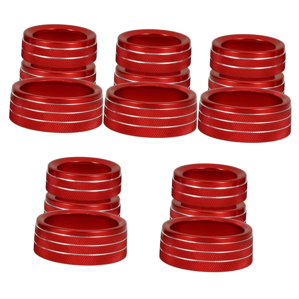Alipis 5sets Air Conditioner Knob Covers for Interior Auto Accessories Decorative Trim Rings for Car Volume Knobs Easy Installation 3pcs*5