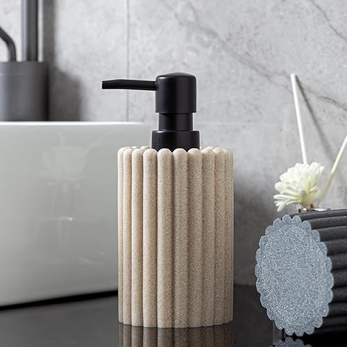 Miniatura 5 de Dispensadores de jabón de 11.8 fl oz, 11.84 onzas, 2 unidades de lujo para loción de manos y champú dispensador de jabón, botellas de jabón con