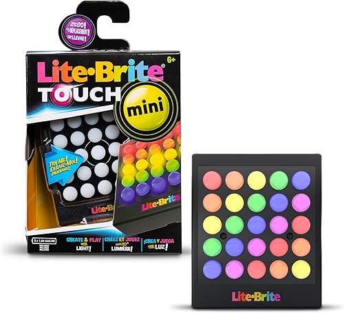 Miniatura 10 de Lite-Brite Touch - Crea, Juega y Anima - Juguete Portátil de Aprendizaje Sensorial STEM Iluminado, Juguete Creativo STEM de Arte para Niñas, Niños