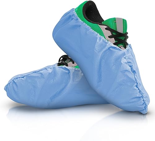 Miniatura 8 de AMZ Medical Supply Fundas desechables antideslizantes para zapatos, 18 pulgadas, paquete de 20 (10 pares), fundas amarillas impermeables para botas