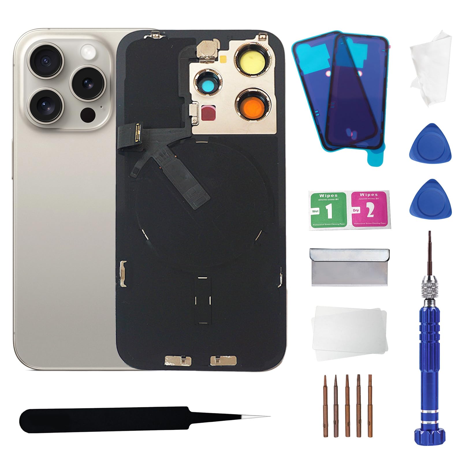 Amazon.com: 15Pro Back Glass Replacement with Wireless Charging