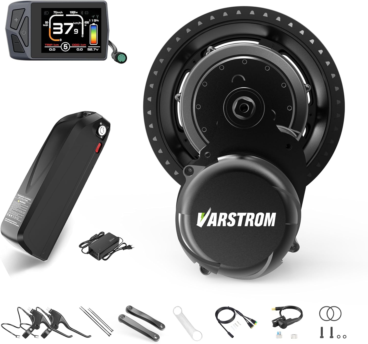 Tong-Sheng 48V 750W Mid Drive E-Bike Conversion Kit with EKD01 Display & Battery (Optional), Electric Bike Motor for All-Terrain Powerhouse with Speed & Torque Sensor