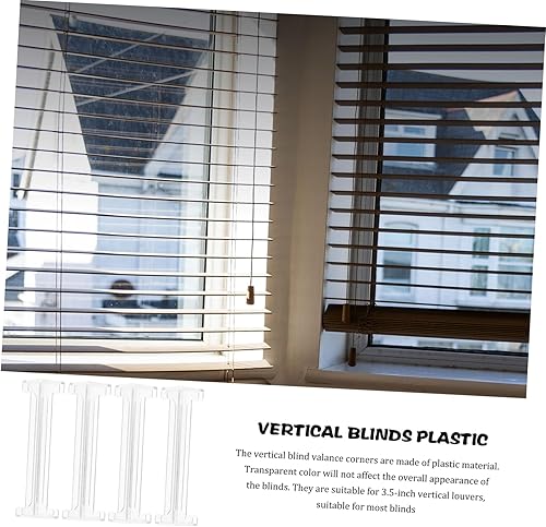 Miniatura 6 de Garneck 4 unids Conector de esquina Vertical Ciego Reemplazo Listones Accesorios Persianas Persianas Reemplazo Vertical Paneles Persianas