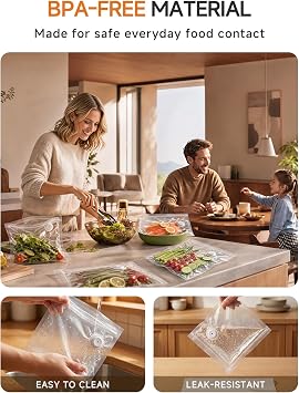 FEPPO Compact Vacuum Sealer + 3 Containers + 30 Reusable Bags
