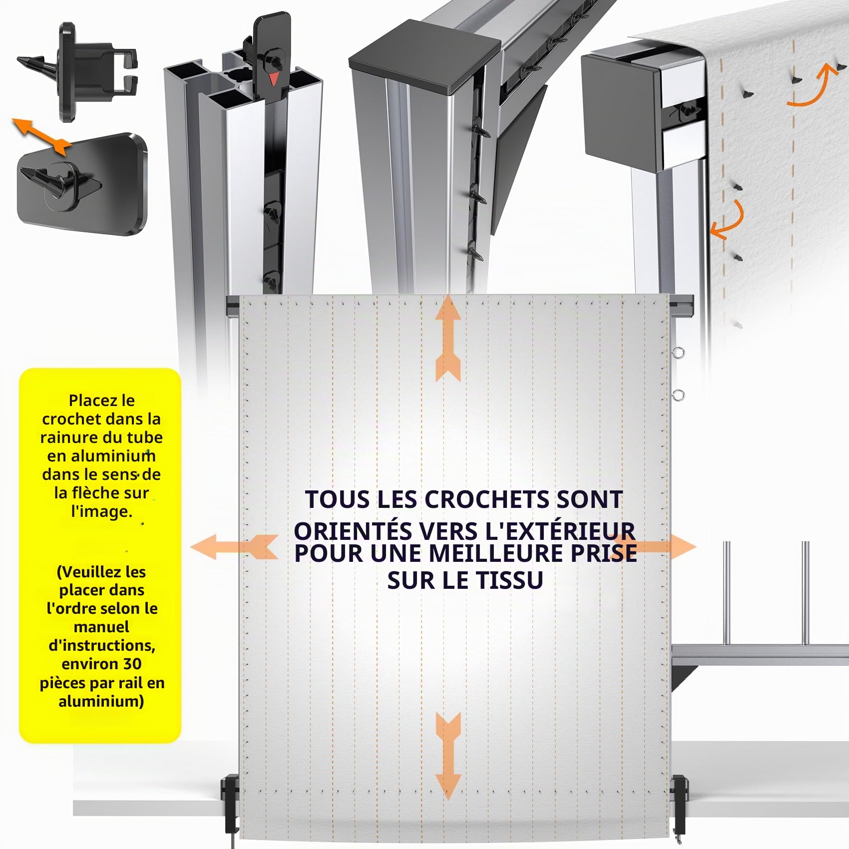 NODOCA Cadre de touffetage de 90 cm avec pointes, cadre en aluminium pour la fabrication de tapis, support de tissu touffeté pour débutants