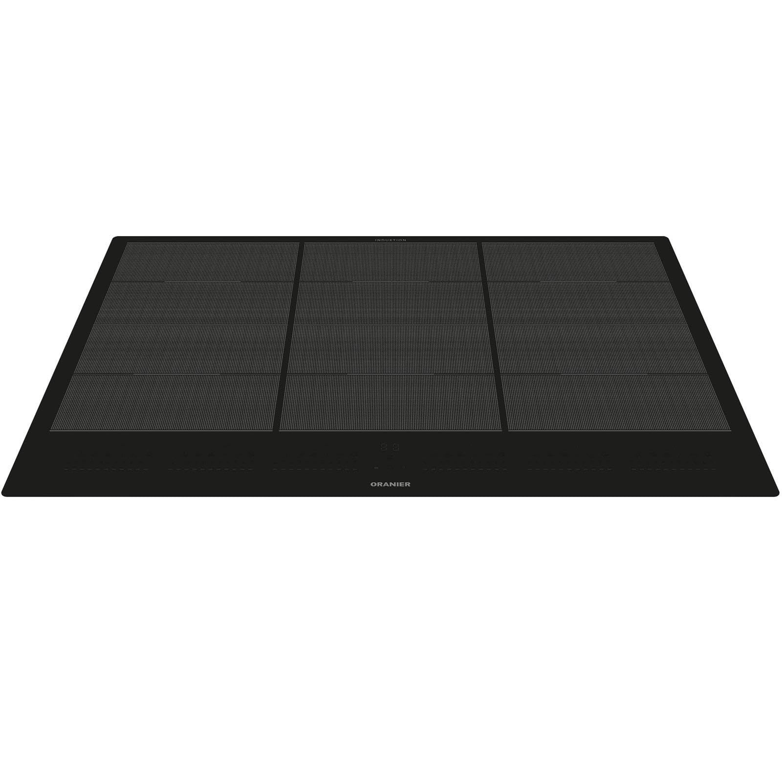 Oranier Induktionskochfeld 80 cm FLI680 - Flächen-Induktion autark mit Multi-Slider-Bedienung & 6 Kochzonen & Kochfeld-Seitenleisten aus Edelstahl
