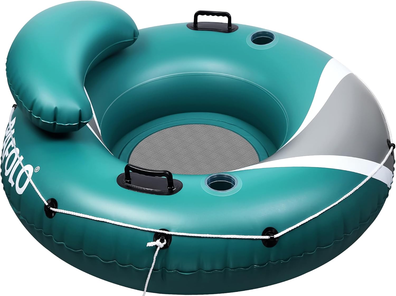 River Tubes for Floating Heavy Duty, Pool Float Adult, 53" Inflatable Float Tube for Beach Lake Rafting, River Floats with Mesh Bottom