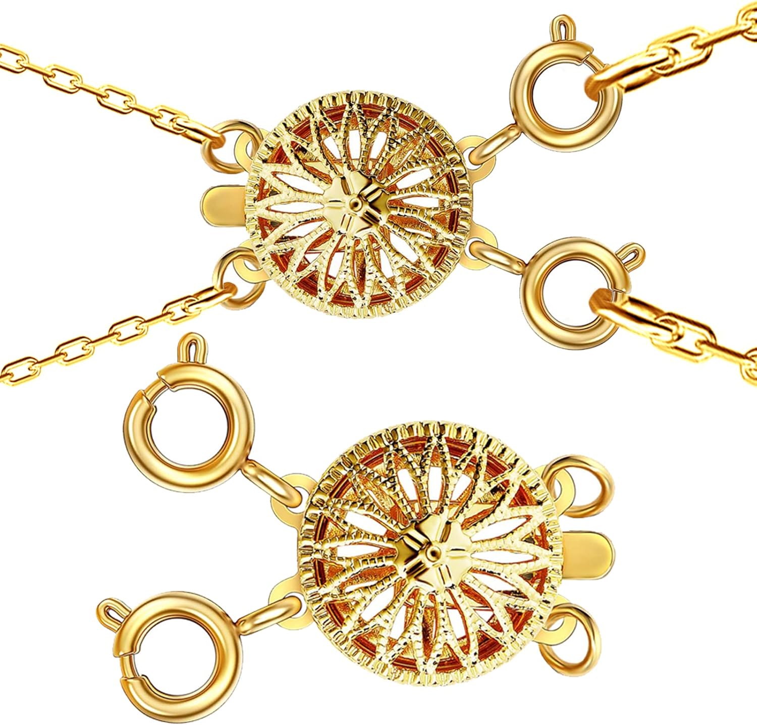 Layered Necklace Clasp Slide Jewelry Clasps,14K Gold