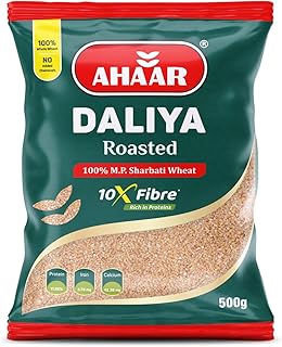 Ahaar Roasted Daliya 500g | 100% MP Sharbati Wheat Daliya Price In India