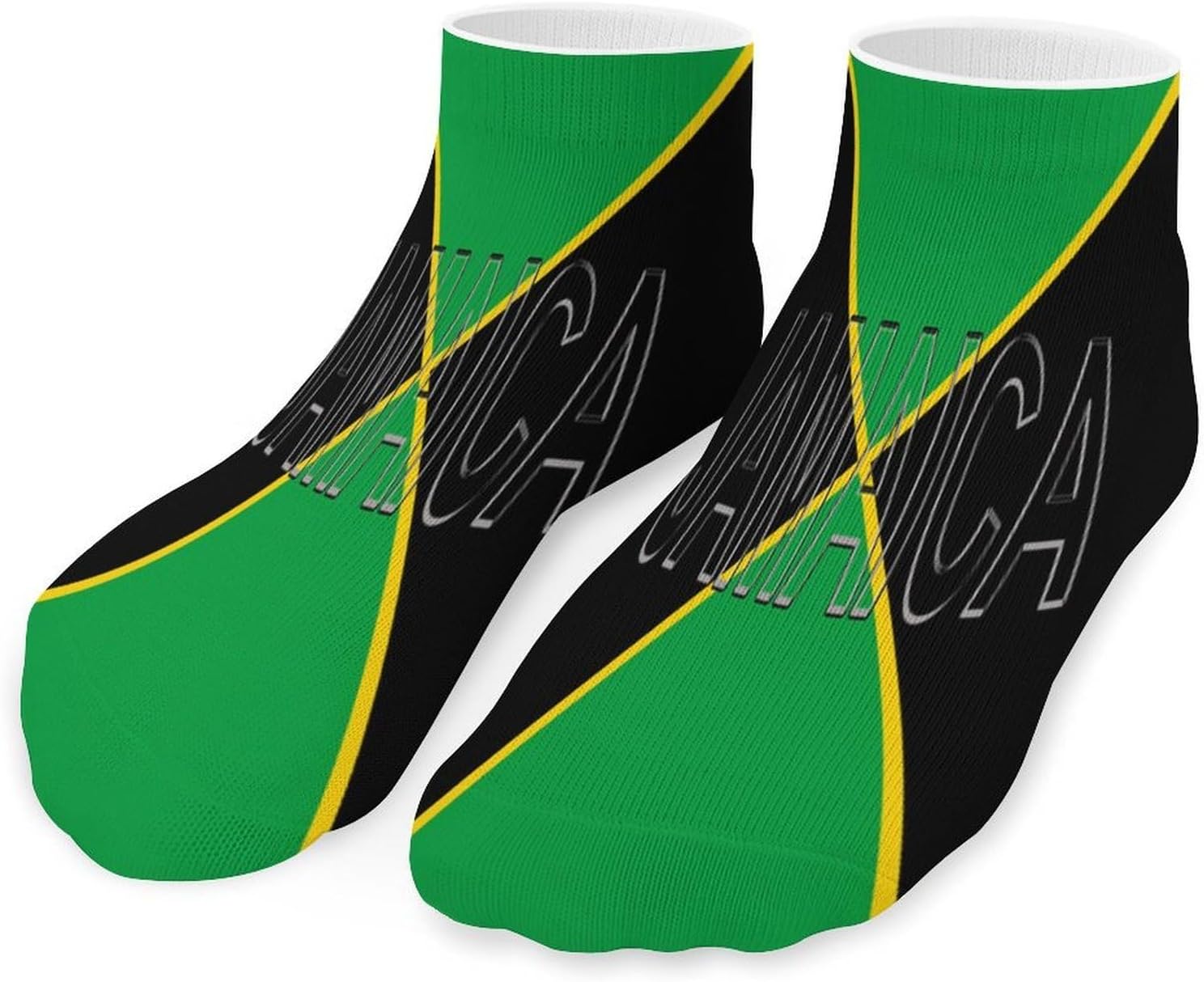 Jamaican Flag 5 Pairs Low Cut Ankle Socks Casual Liner Sock No Show Invisible Socks for Men Women