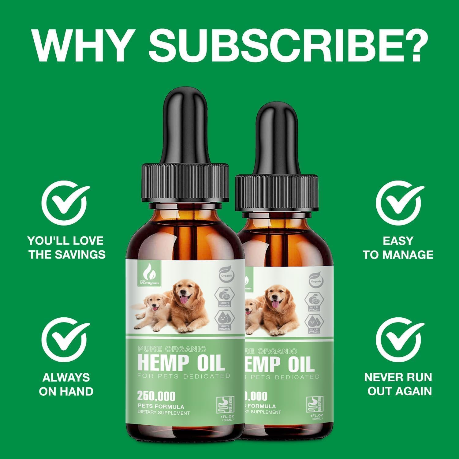 Pet Hemp Oil for Dogs and Cats,Organic Hemp Extract Drops, Sleep Aid Anxiety,Stress, Hip & Joint Pain Relief, Dog Calming Treats Rich in Omega 3-6-9, Natural Pet Hemp Oil（Natural）