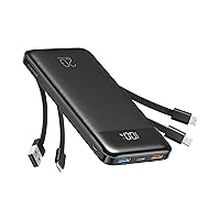 Charmast Power Bank 20000mAh con Cavi Integrati 22.5W USB A & 20W USB C Caricatore