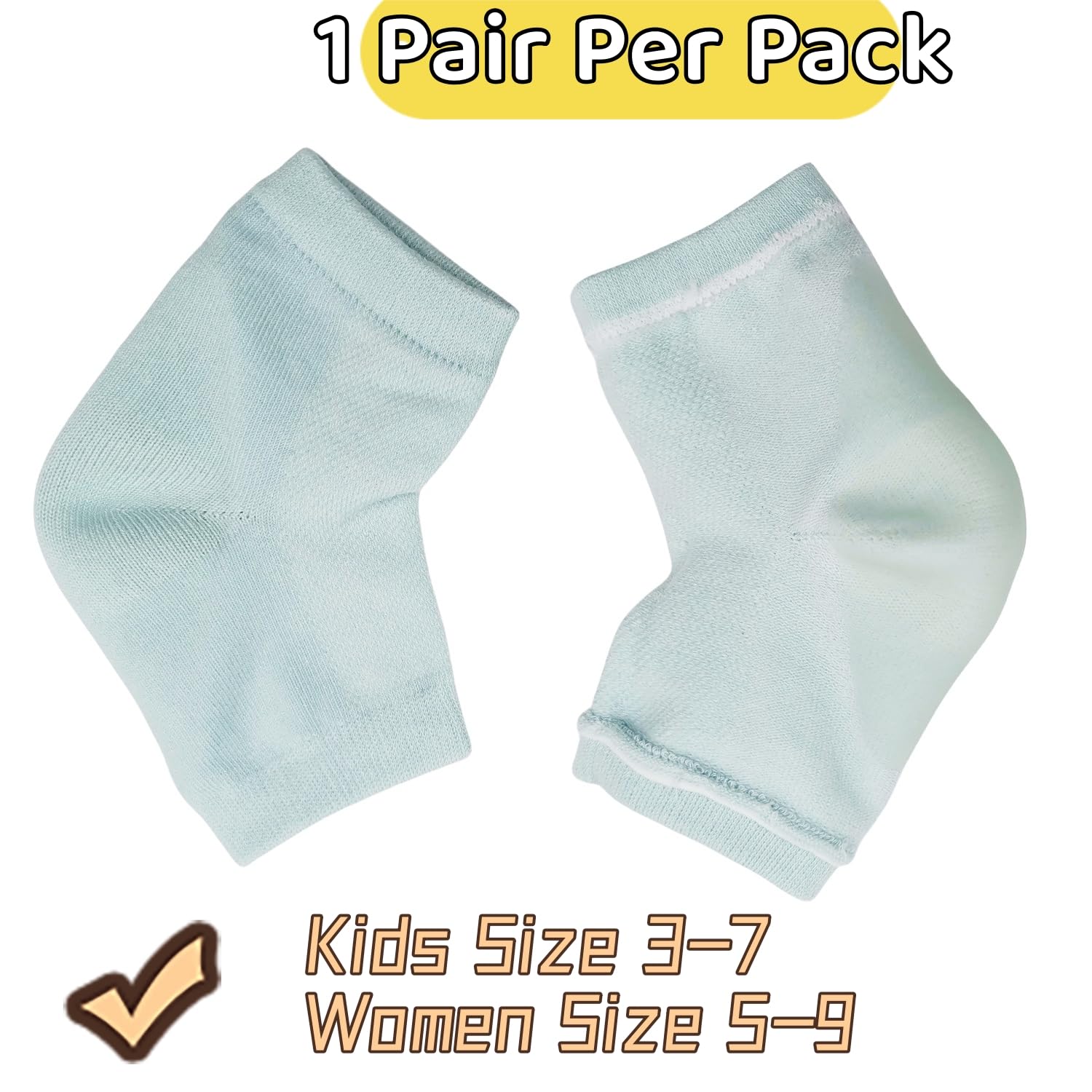 Correa de talón de gel para niños con sensibilidad al talón de enfermedad grave, fascitis plantar, talla de niños 3-7/talla de mujer 5-9 (1 par)