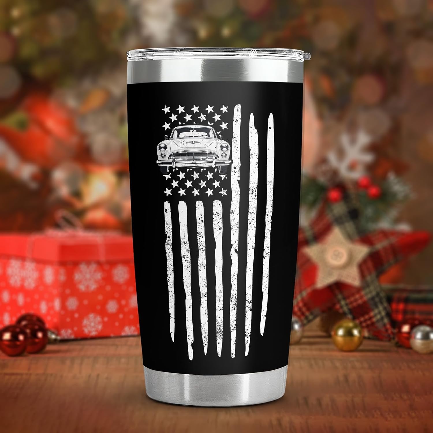 34HD Car Daddy Tumbler 20oz with Lid, I'm Not Old - Classic Quote Insulated Travel Coffee Mug, Funny Dad Retro Cars Design Cup for Father's Day Gift - Birthday Present to Men, Papa and Vintage Lover - Image 3