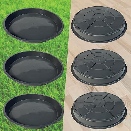 Miniatura 7 de DUNPUTE Paquete de 6 platillos para plantas de 4, 6, 8, 10, 12, 14, 16, 18, 20, 22 pulgadas, bandeja de plástico resistente y duradera, accesorios