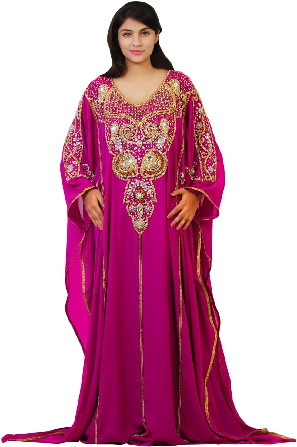 Leena Dubai Very Fancy Kaftan Luxury Crystal Beaded Caftan Abaya Wedding Dress