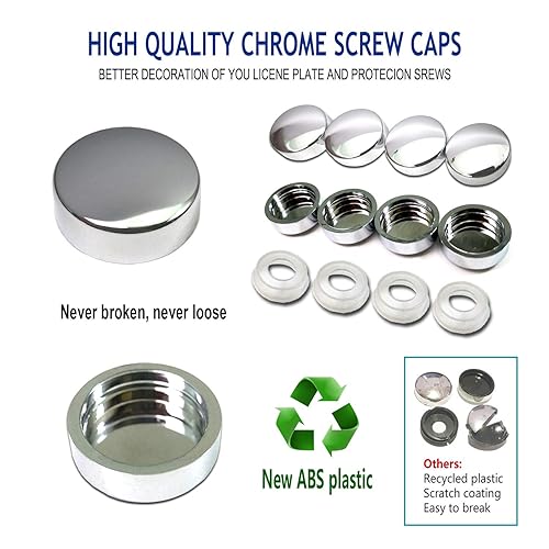 Miniatura 4 de ZXFOOG Tornillos antirrobo para placa de matrícula, kits de pernos de acero inoxidable para soporte de marco de etiqueta de automóvil, accesorios de