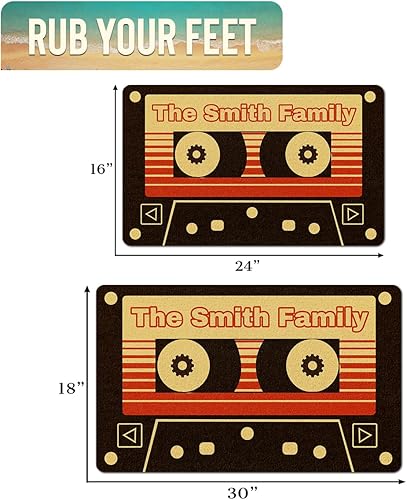 Miniatura 6 de Tapetes de campamento personalizados para exteriores con tu nombre, tapetes de bienvenida personalizados para interiores y exteriores, tapetes de