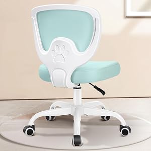 Primy Office Chair Ergonomic Desk Chair, Breathable Mesh Mid Back Computer Chair with Adjustable Height Comfortable Armless Executive Rolling Swivel Task Chair with Wheels for Home Studying Gaming