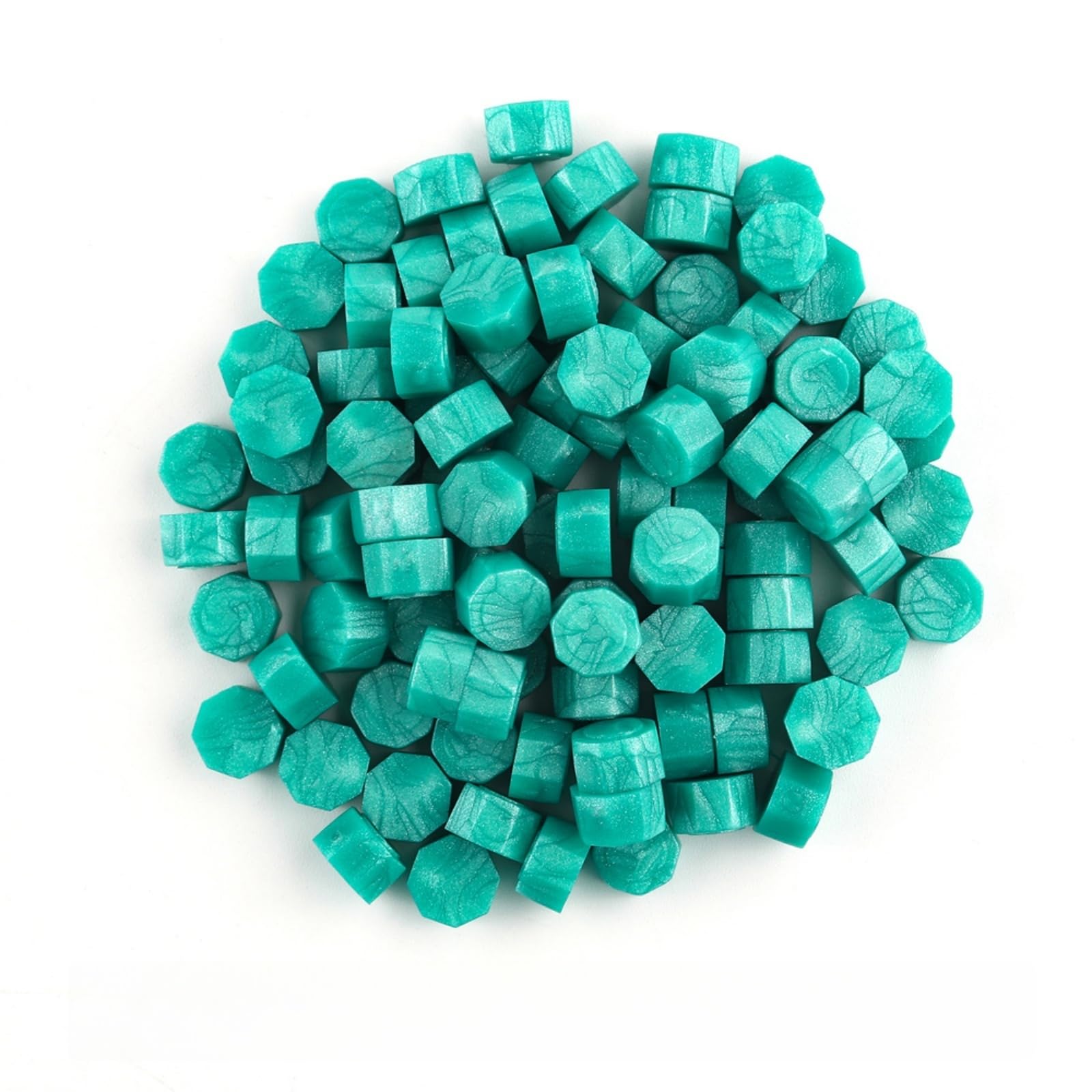 Green Sealing Wax Beads,Octagon Wax Seal Beads for Stamp Seals for Envelope Stamps, Invitations, Wine Packages, Letter Sealing