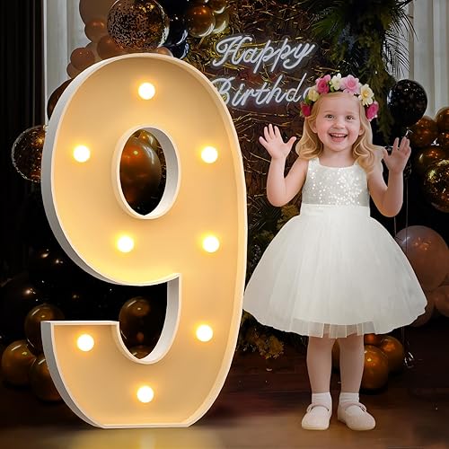 Miniatura 65 de Mixifox Letras V de marquesina de 3 pies, letras grandes iluminadas de 3 pies de alto con luces, letra de bebé grande para baby shower, boda